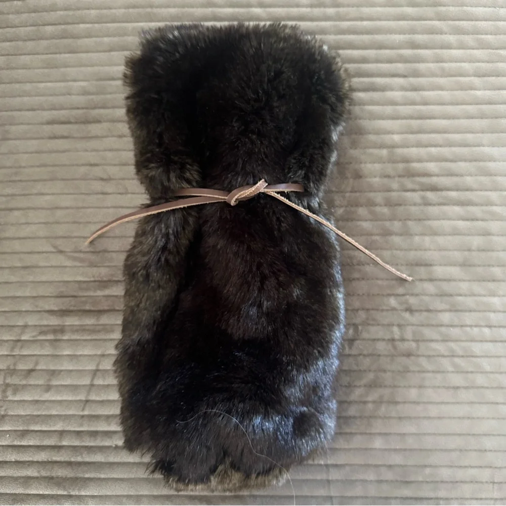 Restoration Luxe Fur Collection Faux Sable Fur Wine Bag